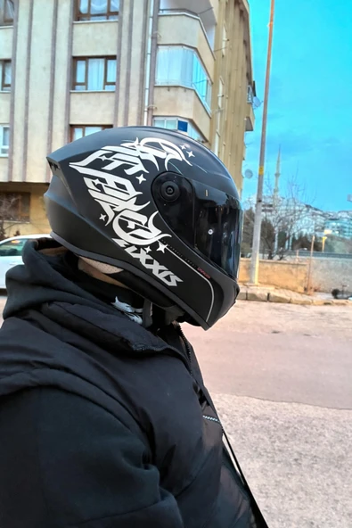 STCKRCO Create Kask Sticker – Motor Kaskı İçin Premium Yazı Kaligrafik Sticker Beyaz ürün görseli 1