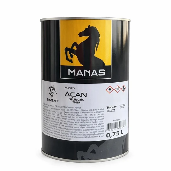 Manas Selülozik Tiner 0.75 Lt ürün görseli 1