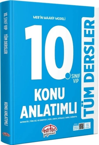 10. Sınıf VİP Tüm Dersler Konu Anlatımlı Editör Yayınları ürün görseli 1