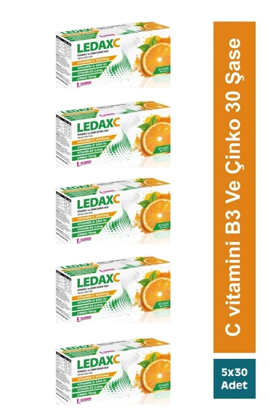 LEDAPHARMA LEDAPHARMA Ledax C Vıtamın Ve Çinko Içeren 30 Şase X 5 Adet ürün görseli 1