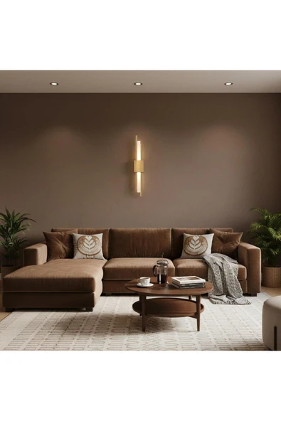 Elizim Home Lighting Kutu Ledli Gold Şarjlı Aplik ürün görseli 1