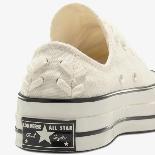 Converse Chuck 70 Crafted Laces Unisex Krem Sneaker - Resim 8