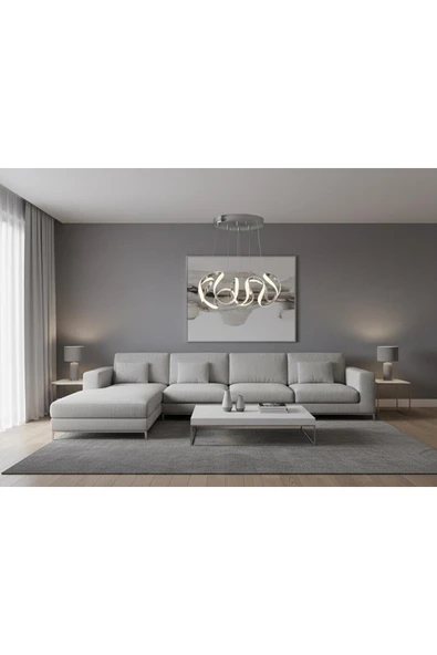 Elizim Home Lighting Dron Topsuz Ledlli Krom Sarkıt Avize ürün görseli 1
