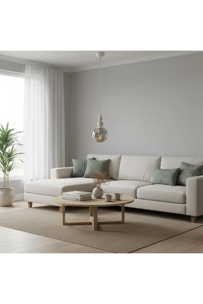 Elizim Home Lighting Holla Tek'li Füme Cam'lı Beyaz Sarkıt Avize ürün görseli 1