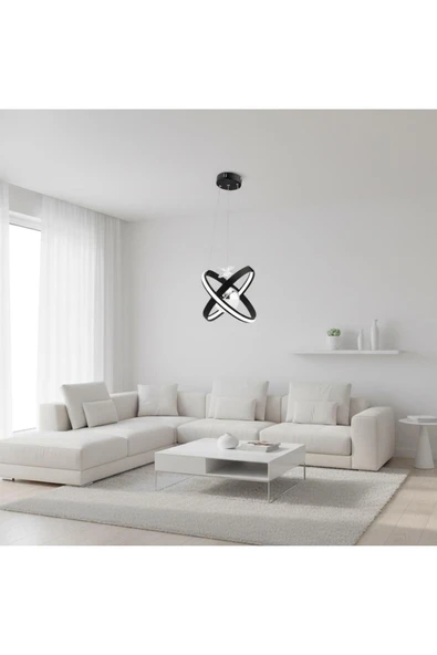 Elizim Home Lighting Nova Lüx Kalite Ledli Siyah Sarkıt Avize ürün görseli 1