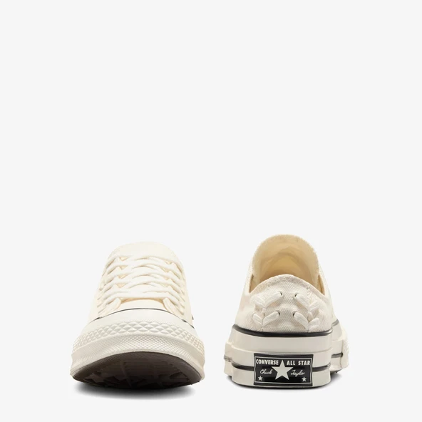 Converse Chuck 70 Crafted Laces Unisex Krem Sneaker - Resim 3