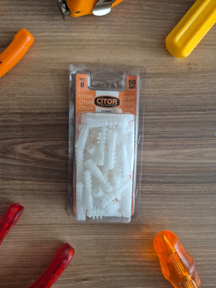 No:8 Plastik Dübel 50 Adet - Resim 2