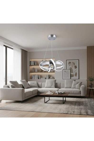 Elizim Home Lighting Hera Lüx Kaliteli Krom Sarkıt Avize ürün görseli 1