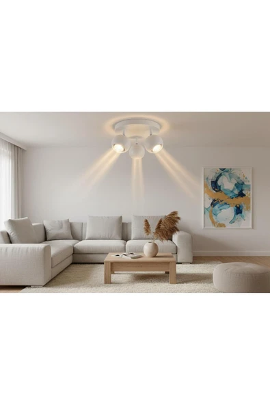 Elizim Home Lighting Eclipse 3'lü Beyaz Spot Aydınlatma ürün görseli 1