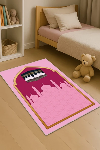 Pembe Cami Temalı Kız Çocuk Seccadesi CS29 ürün görseli 1