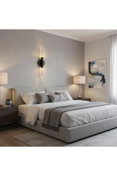 Elizim Home Lighting Su Damlası Ledli Siyah Şarjlı Aplik ürün görseli 1