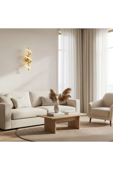 Elizim Home Lighting Burgu Ledli Gold Şarjlı Aplik ürün görseli 1