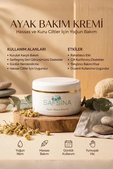SAFSİNA AYAK BAKIM KREMİ 50 ml ürün görseli 1