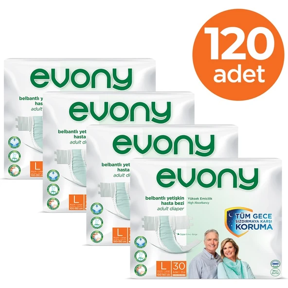 EVONY Yetişkin Hasta Bezi Large 120 Adet - Resim 8