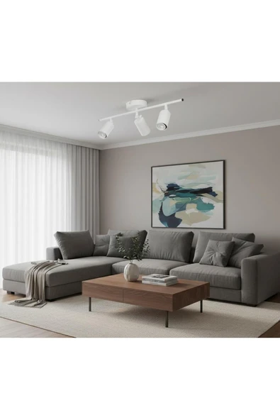 Elizim Home Lighting Lera 3'lü Beyaz Spot Aydınlatma ürün görseli 1