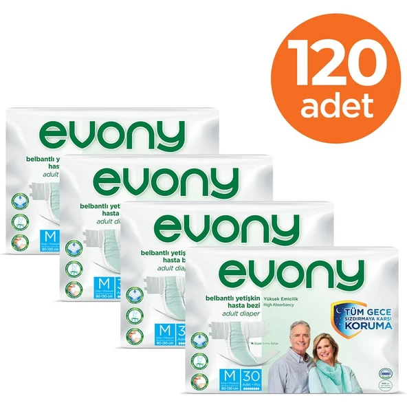 EVONY Yetişkin Hasta Bezi Medıum 120 Adet - Resim 7