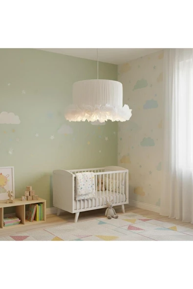 Elizim Home Lighting Tütü Beyaz Çocuk Sarkıt Avize ürün görseli 1
