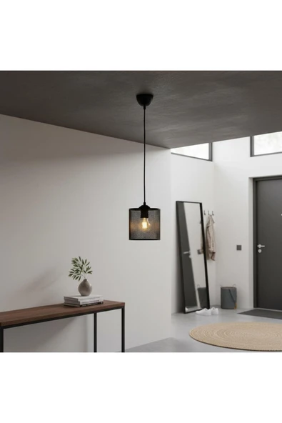 Elizim Home Lighting Perfora Siyah Sarkıt Avize - Resim 2