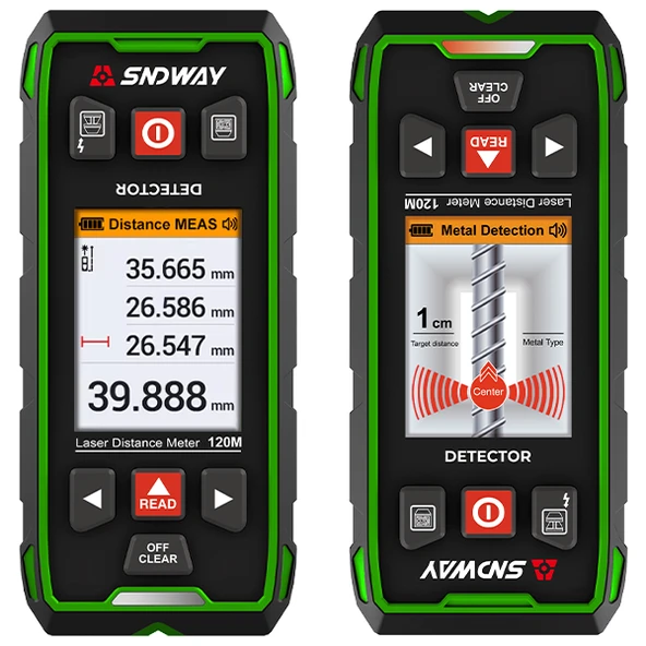 SW-6100GT Duvar Metal-Ahşap Dedektörü & Lazer Mesafe Ölçer 120M ürün görseli 1