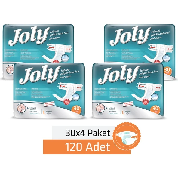 JOLY YETİŞKİN BEZİ LARGE 120 ADET - Resim 2