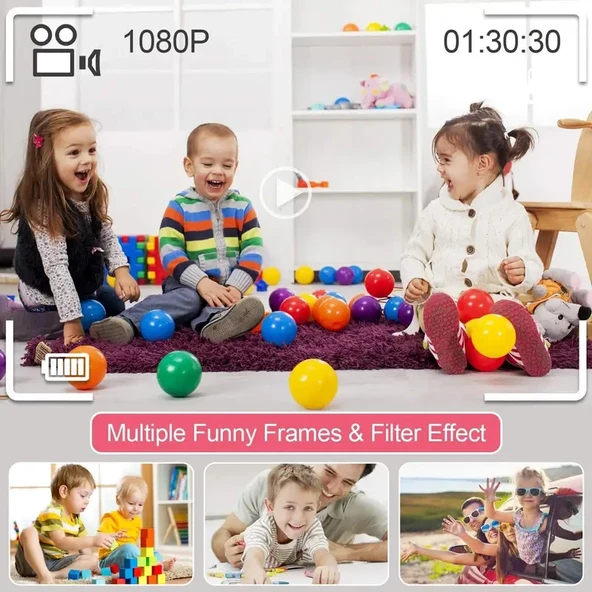 Mini Kamera Fotoğraf Makinesi Pembe ürün görseli 1