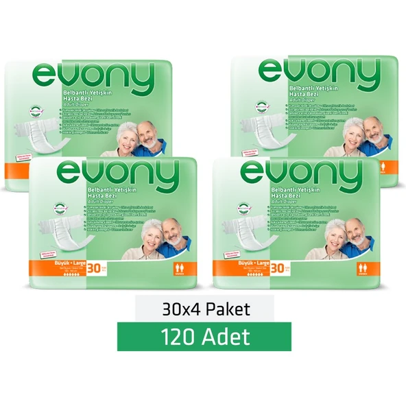 EVONY Yetişkin Hasta Bezi Large 120 Adet - Resim 2