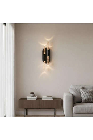 Elizim Home Lighting Bubble Ledli Siyah Pilli Aplik ürün görseli 1