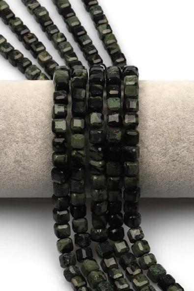 Kanbaba Jasper Doğal Taş Dizi 6 mm Küp Kesim - DZ-1154 ürün görseli 1
