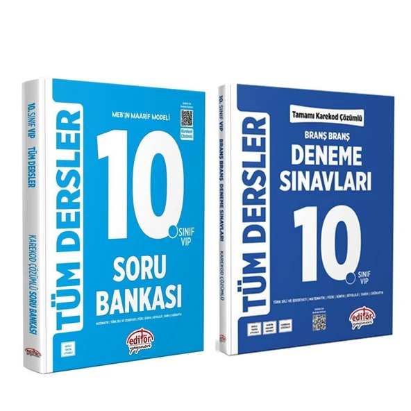 Editör Yayınları 10.Sınıf VİP Tüm Dersler Soru ve Deneme Seti 2 Kitap ürün görseli 1