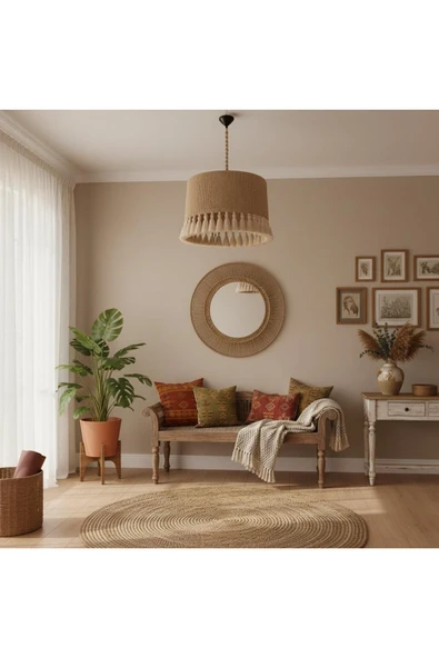 Elizim Home Lighting Makrome bohem sarkıt avize ürün görseli 1