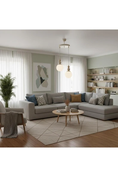 Elizim Home Lighting Holla 2'li Beyaz Cam Sarkıt Avize ürün görseli 1