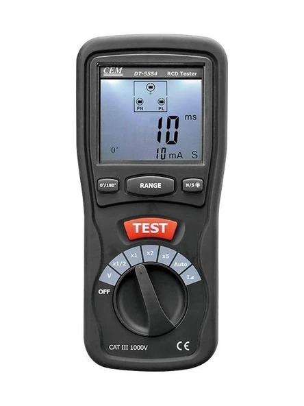 CEM DT-5554 Kaçak Akım Röle RCD Test Cihazı ürün görseli 1