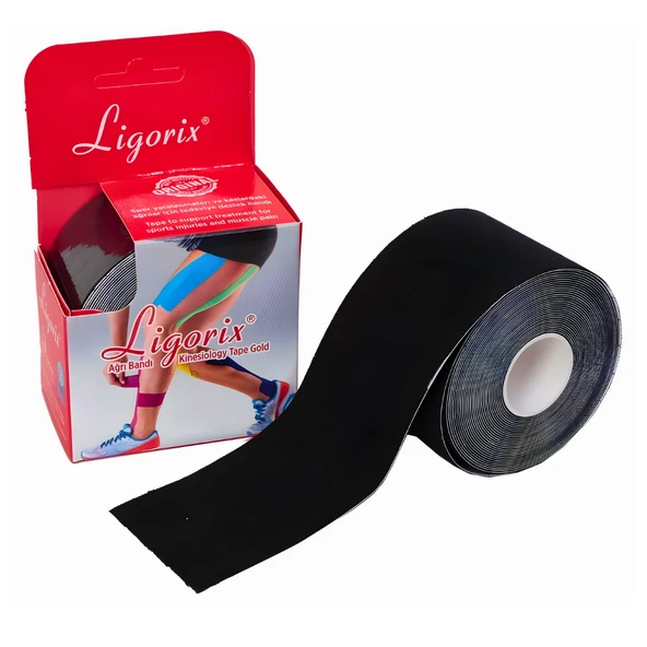 Ligorix Ağrı Kinesyoloji Bandı Siyah 5cm x 5 m 1 Adet ürün görseli 1
