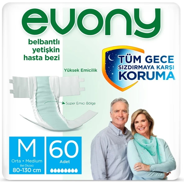 EVONY Yetişkin Hasta Bezi Medıum 60 Adet ürün görseli 1