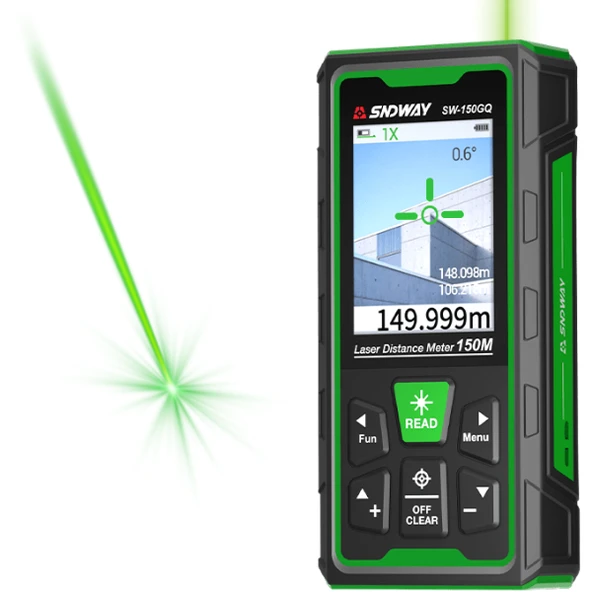 SW-150GQ Yeşil Lazerli 150 Metre Kameralı Lazermetre Şarjlı ve IP68 Korumalı ürün görseli 1