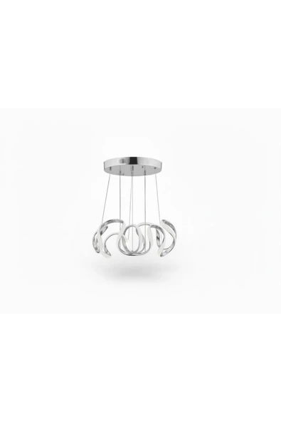 Elizim Home Lighting Dron Topsuz Ledlli Krom Sarkıt Avize - Resim 6