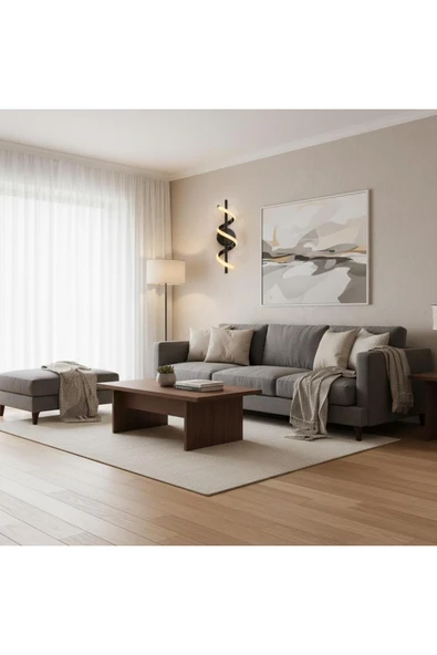 Elizim Home Lighting Burgu Ledli Siyah Şarjlı Aplik ürün görseli 1