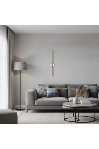 Elizim Home Lighting Çubuk Ledli Krom Şarjlı Aplik ürün görseli 1