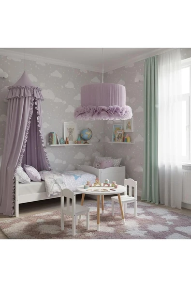 Elizim Home Lighting Tütü Lila Çocuk Sarkıt Avize ürün görseli 1