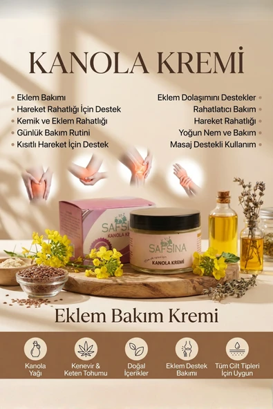 SAFSİNA KANOLA KREMİ (Eklem Bakım ve Hareket Konforu Kremi) ürün görseli 1