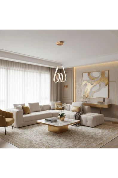 Elizim Home Lighting Mina Lüx Kaliteli Gold Sarkıt Avize ürün görseli 1