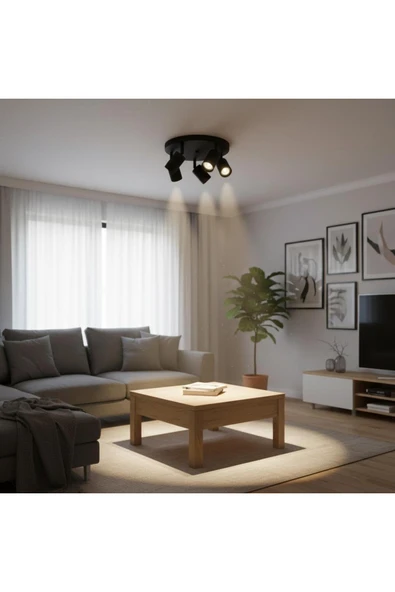 Elizim Home Lighting Vektor 5'li Siyah Spot Aydınlatma ürün görseli 1