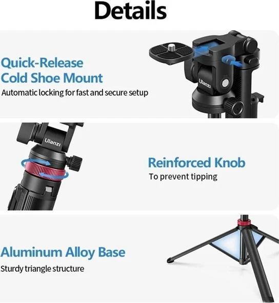 Ulanzi MT-78 185cm Quick-Release Tripod - Resim 5