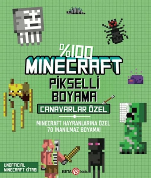 %100 Minecraft Pikselli Boyama - Canavarlar Özel ürün görseli 1