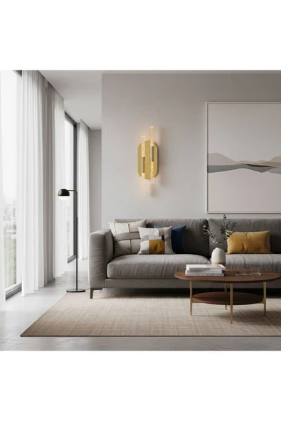 Elizim Home Lighting Bubble Ledli Gold Pilli Aplik ürün görseli 1