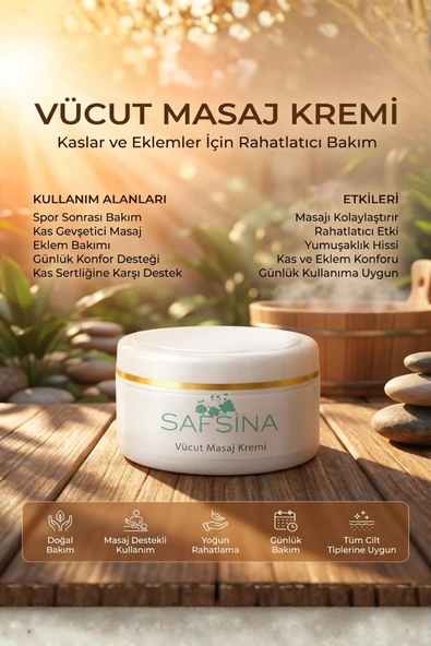 SAFSİNA VÜCUT MASAJ KREMİ (Geleneksel Kuyruk Yağlı Formül) 100 ml ürün görseli 1