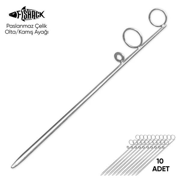 Olta Kamış Ayağı - Paslanmaz Çelik - Fishack - Galvaniz Kaplamalı - 10'lu ürün görseli 1
