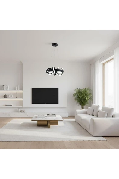 Elizim Home Lighting Hera Lüx Kaliteli Siyah Sarkıt Avize ürün görseli 1
