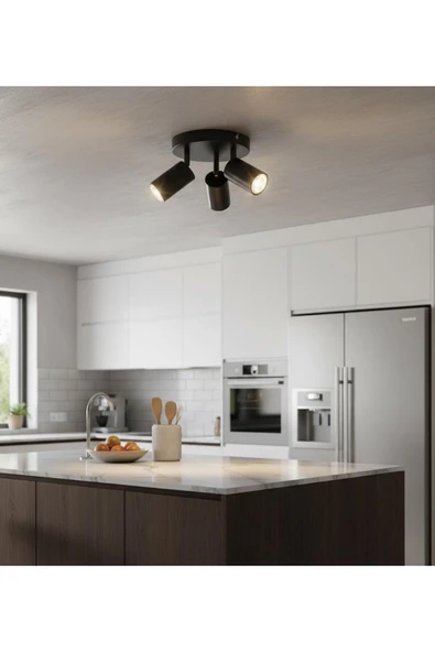 Elizim Home Lighting Mono 3'lü Siyah Spot Aydınlatma ürün görseli 1