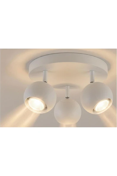 Elizim Home Lighting Eclipse 3'lü Beyaz Spot Aydınlatma - Resim 3
